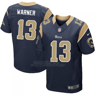 Camiseta Los Angeles Rams Warner Profundo Azul Nike Elite NFL Hombre