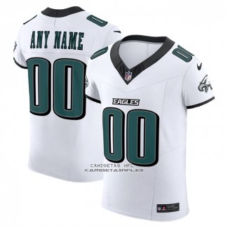 Camiseta NFL Elite Philadelphia Eagles Vapor F.U.S.E. Personalizada Blanco