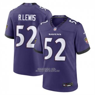 Camiseta NFL Game Baltimore Ravens Ray Lewis Jugador Retired Violeta