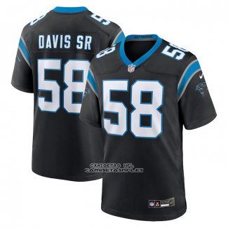 Camiseta NFL Game Carolina Panthers Thomas Davis Sr Retired Negro