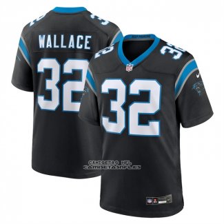Camiseta NFL Game Carolina Panthers Trevin Wallace Negro1