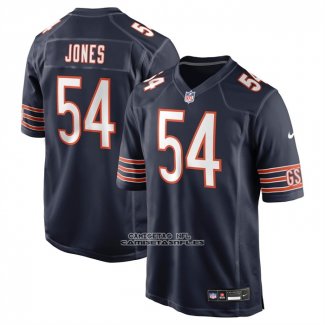 Camiseta NFL Game Chicago Bears Logan Jones Azul Marino