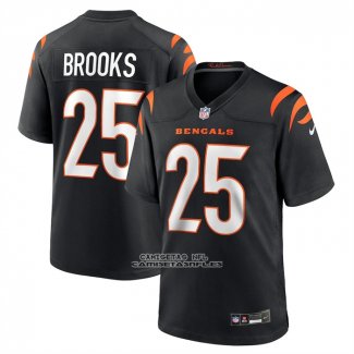 Camiseta NFL Game Cincinnati Bengals Tahj Brooks Negro