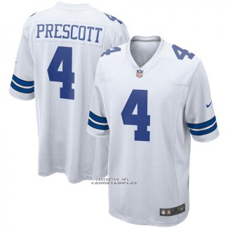 Camiseta NFL Game Dallas Cowboys Dak Prescott Blanco