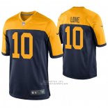 Camiseta NFL Game Green Bay Packers 10 Jordan Love Throwback Azul