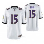 Camiseta NFL Game Hombre Baltimore Ravens Marquise Brown Blanco