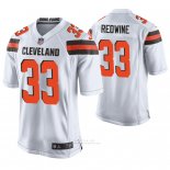 Camiseta NFL Game Hombre Cleveland Browns Sheldrick Rojowine Blanco