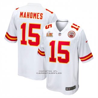 Camiseta NFL Game Kansas City Chiefs Patrick Mahomes Super Bowl LIX Blanco