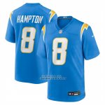 Camiseta NFL Game Los Angeles Chargers Omarion Hampton 2025 NFL Draft Azul