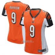 Camiseta NFL Game Mujer Cincinnati Bengals Joe Burrow 2020 Naranja