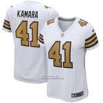 Camiseta NFL Game Mujer New Orleans Saints Alvin Kamara Alterno Blanco