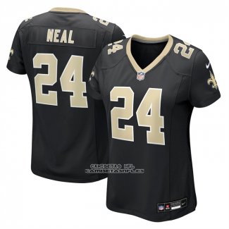 Camiseta NFL Game Mujer New Orleans Saints Devin Neal Negro
