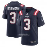 Camiseta NFL Game New England Patriots James Robinson Azul