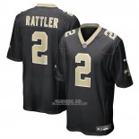 Camiseta NFL Game New Orleans Saints Spencer Rattler Negro1