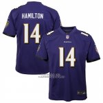 Camiseta NFL Game Nino Baltimore Ravens Kyle Hamilton Violeta