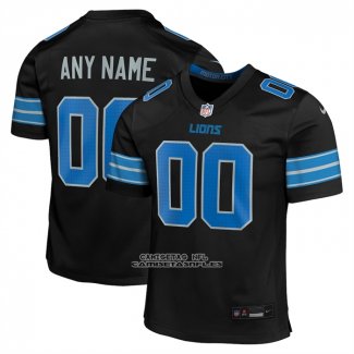 Camiseta NFL Game Nino Detroit Lions Alterno Personalizada Negro