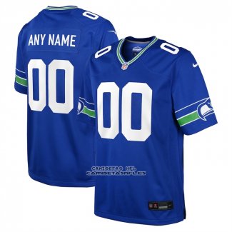 Camiseta NFL Game Nino Seattle Seahawks Retro Personalizada Royal