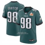 Camiseta NFL Game Philadelphia Eagles Jalen Carter Super Bowl LIX Jugador Azul