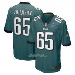 Camiseta NFL Game Philadelphia Eagles Lane Johnson Super Bowl LVII Patch Verde