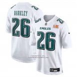 Camiseta NFL Game Philadelphia Eagles Saquon Barkley Super Bowl LIX Tundra Blanco Camiseta NFL Game Philadelphia Eagles Saquon Barkley Super Bowl LIX Tundra Blanco
