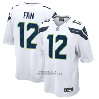 Camiseta NFL Game Seattle Seahawks 12s Blanco