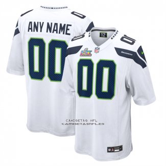 Camiseta NFL Game Seattle Seahawks Super Bowl LX Personalizada Blanco
