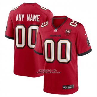 Camiseta NFL Game Tampa Bay Buccaneers 50th Anniversary Personalizada Rojo