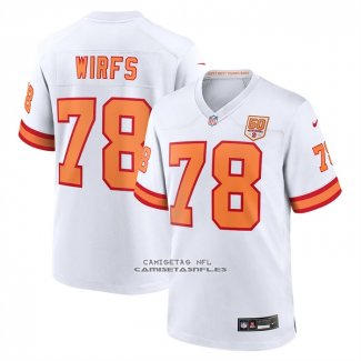 Camiseta NFL Game Tampa Bay Buccaneers Tristan Wirfs 50th Season 76 Blanco
