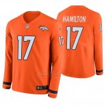 Camiseta NFL Hombre Denver Broncos Daesean Hamilton Naranja Therma Manga Larga