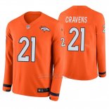 Camiseta NFL Hombre Denver Broncos Su'a Cravens Naranja Therma Manga Larga