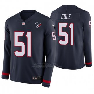 Camiseta NFL Hombre Houston Texans Dylan Cole Azul Therma Manga Larga