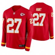 Camiseta NFL Hombre Kansas City Chiefs Kareem Hunt Rojo Therma Manga Larga