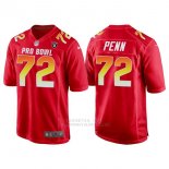 Camiseta NFL Hombre Oakland Raiders 72 Donald Penn Rojo AFC 2018 Pro Bowl