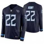 Camiseta NFL Hombre Tennessee Titans Derrick Henry Azul Therma Manga Larga