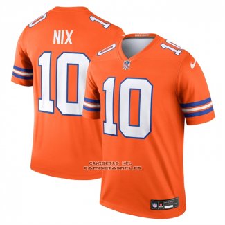 Camiseta NFL Legend Denver Broncos Bo Nix Alterno Naranja