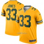 Camiseta NFL Legend Green Bay Packers Aaron Jones Inverted Oro