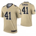 Camiseta NFL Legend Hombre New Orleans Saints 41 Alvin Kamara Inverted Oro