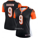 Camiseta NFL Legend Mujer Cincinnati Bengals Joe Burrow Negro