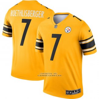 Camiseta NFL Legend Pittsburgh Steelers Ben Roethlisberger Inverted Oro