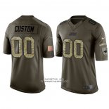 Camiseta NFL Limited Carolina Panthers Personalizada Salute To Service Verde