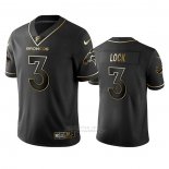 Camiseta NFL Limited Denver Broncos Drew Lock Golden Edition Negro