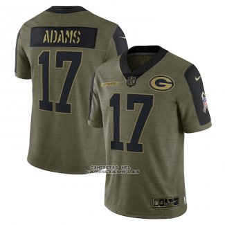 Camiseta NFL Limited Green Bay Packers Davante Adams 2021 Salute To Service Verde
