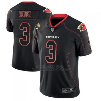 Camiseta NFL Limited Hombre Arizona Cardinals Josh Rosen Negro Color Rush 2018 Lights Out