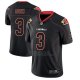 Camiseta NFL Limited Hombre Arizona Cardinals Josh Rosen Negro Color Rush 2018 Lights Out