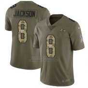 Camiseta NFL Limited Hombre Baltimore Ravens 8 Lamar Jackson Stitched 2017 Salute To Service