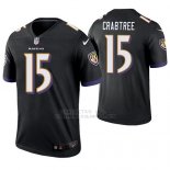 Camiseta NFL Limited Hombre Baltimore Ravens Michael Crabtree Negro Legend
