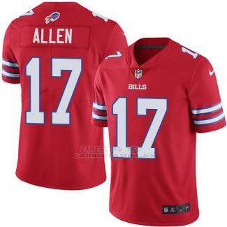 Camiseta NFL Limited Hombre Buffalo Bills 17 Josh Allen Rojo Stitched Rush