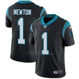 Camiseta NFL Limited Hombre Carolina Panthers 1 Cam Newton Negro Stitched Vapor Untouchable