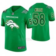 Camiseta NFL Limited Hombre Denver Broncos Von Miller St. Patrick's Day Verde