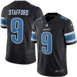Camiseta NFL Limited Hombre Detroit Lions 9 Matthew Stafford Negro Stitched Rush